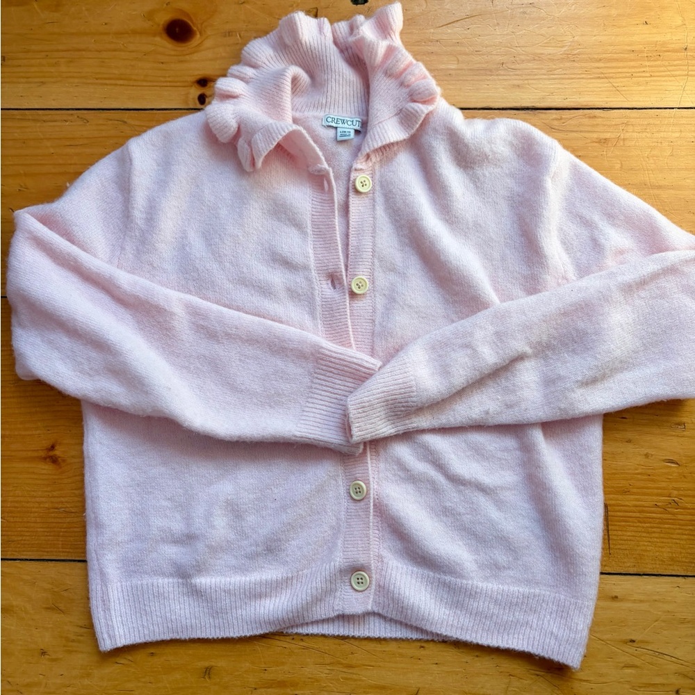 J.Crew Crewcuts Ruffle Cardigan Bundle Pink Ivory Soft Yarn $60 Each - Picture 6 of 12